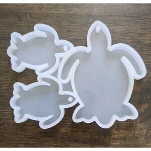 3 Cavities Sea Turtle Silicone Mold Tortoise Epoxy Resin Mold Charms Pendant